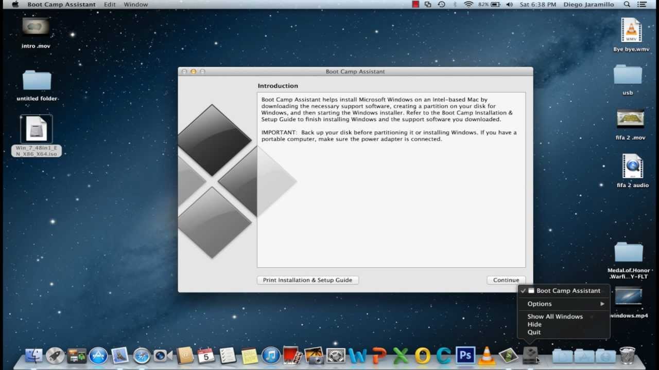 partition windows for mac 2016
